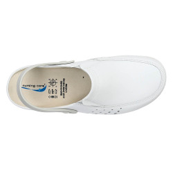 Fehér orvosi ortopéd klumpa pánttal – Nursingcare Berlin | Valódi bőr, gyors szállítás HU