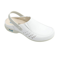 Fehér orvosi ortopéd klumpa pánttal – Nursingcare Berlin | Valódi bőr, gyors szállítás HU