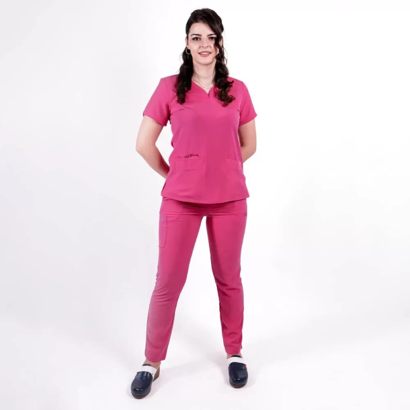 Lotus Flex orvosi egyenruha, fukszia, stretch – TS-NP10 TS-SP3