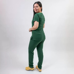 Lotus Flex orvosi egyenruha – stretch, vadászzöld, TS-NP10/TS-SP3 | Egészségügyi munkaruha