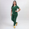 Lotus Flex orvosi egyenruha – stretch, vadászzöld, TS-NP10/TS-SP3 | Egészségügyi munkaruha