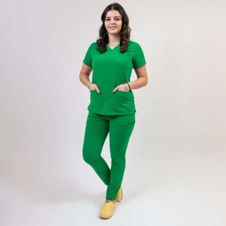 Lotus Flex orvosi egyenruha – stretch, sötét sebészeti zöld, TS-NP10/TS-SP3 | Egészségügyi munkaruha