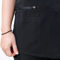 Lotus Flex orvosi blúz – sztreccs, fekete, TS-NP10 | Egészségügyi ruházat