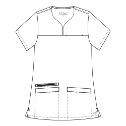 Lotus Flex orvosi blúz – sztreccs, fekete, TS-NP10 | Egészségügyi ruházat