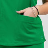 Lotus Flex orvosi blúz, sztreccs, sötét sebészeti zöld - Nursing Care | Rugalmas, profi orvosi ruha